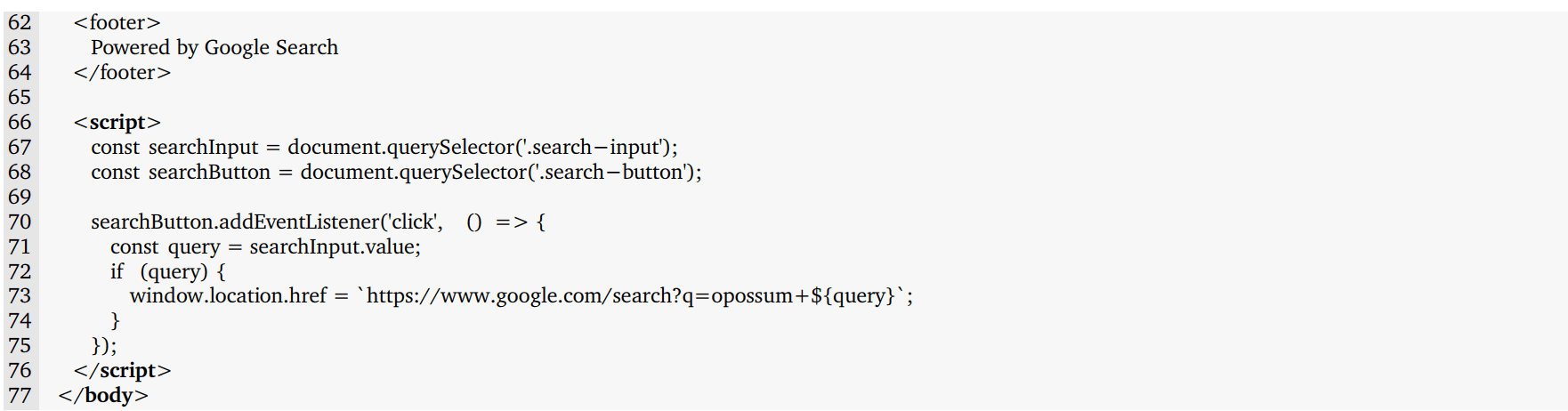 Figure 17-1 | The code for Opossum Search, part 2